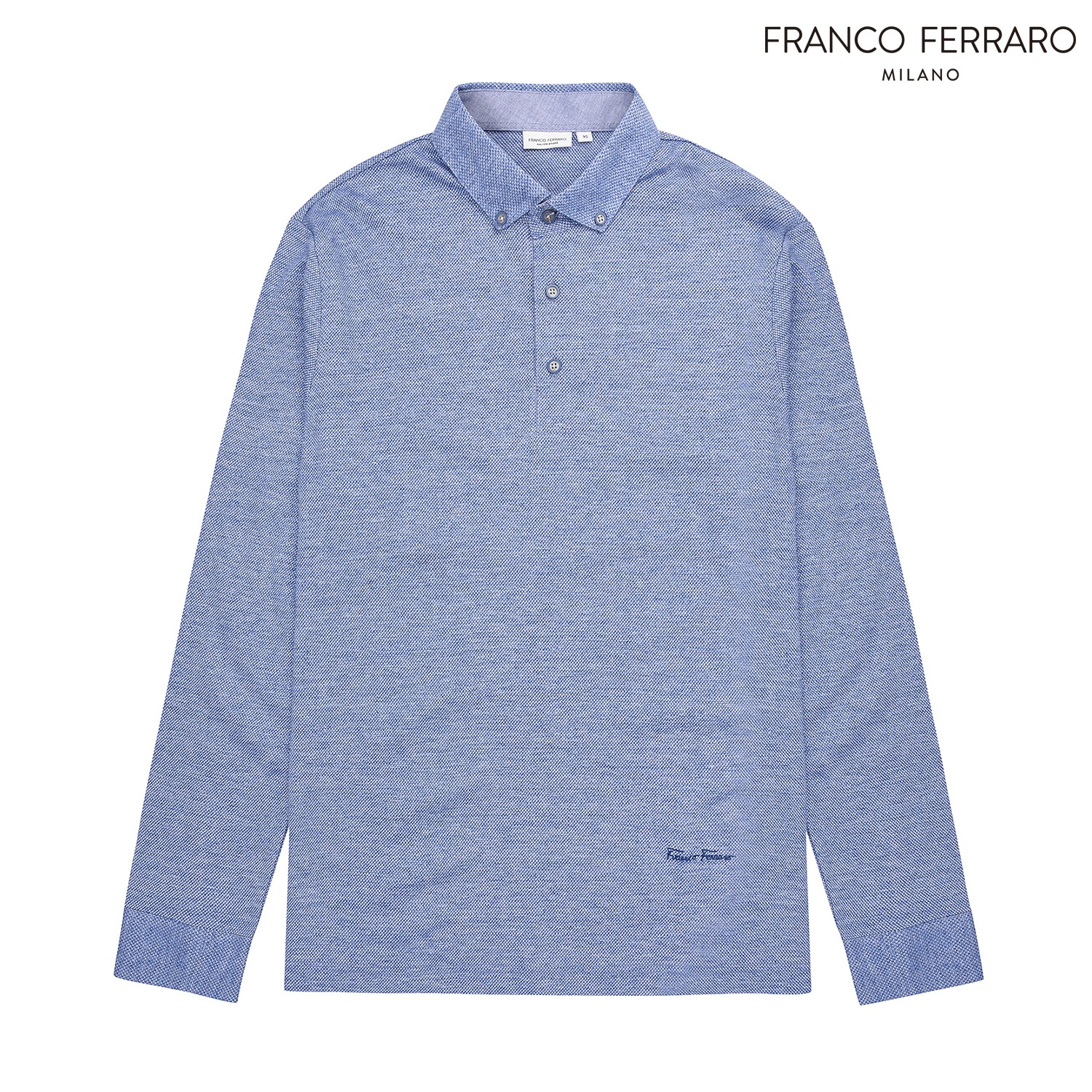[프랑코페라로] 남성 코튼 카라 티셔츠 블루 (ADX130144)